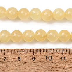 8MM Grade A Natural Golden Silk Jade Round Beaded Necklaces&nbsp;GG-CBAA808-03P-B