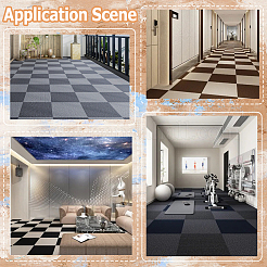 10Pcs 2 Colors Square Self-adhesion Polyester Carpet Tape&nbsp;DIY-CN0003-16
