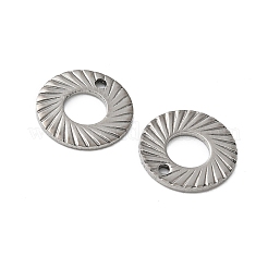 ステンレススチールチャーム201個  ドーナツのチャーム  ステンレス鋼色  10x0.5mm  穴：1mm&nbsp;STAS-I330-046P