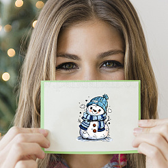 プラスチックスタンプ  DIYスクラップブッキング用  装飾的なフォトアルバム  カード作り  スタンプシート  雪だるま  160x110mm&nbsp;DIY-WH20018-0055