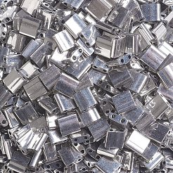 MIYUKIティラビーズ  日本製シードビーズ  2穴  （tl194)パラジウムメッキ  5x5x1.9mm  穴：0.8mm  約590個/50g&nbsp;SEED-X0054-TL194