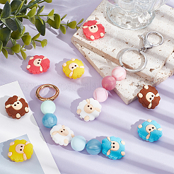 10Pcs 5 Colors Food Grade Eco-Friendly Silicone Focal Beads&nbsp;SIL-NB0001-16