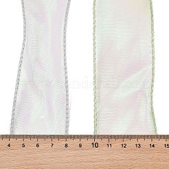 蝶結び用の3色のフィッシュテールヤーンの虹色リボン3ロール  ギフト包装  ミックスカラー  1-5/8インチ（40mm）  約9.84ヤード（9m）/ロール  1ロール/カラー&nbsp;OCOR-TA0004-11C