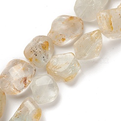 ナチュラルホワイトトパーズビーズ連売り  ナゲット  16~ 23x17~18.5x10.5~12mm  穴：0.8mm  約19~21個/連  15.75~16.54インチ（40~42cm）&nbsp;G-C027-01