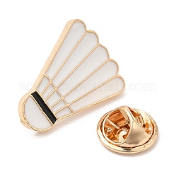 バドミントンエナメルピン  バックパック服用のライトゴールド合金バッジ  スポーツ  22x17x2mm&nbsp;JEWB-A013-04D