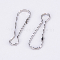 Stainless Steel Keychain Clasp Findings&nbsp;STAS-WH0016-08P