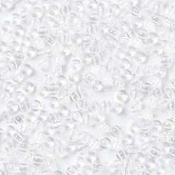 透明なアクリルビーズ  ラウンド  ホワイト  直径約3mm  穴：1mm  約40000個/500g&nbsp;PL526_3MM