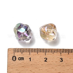 UV Plated Transparent Acrylic Beads&nbsp;OACR-P032-02M
