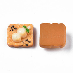 不透明なエポキシ樹脂カボション  模造食品  ひょうたんとパン  砂茶色  20x19x10mm&nbsp;LS-CRES-S358-63