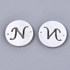 Natural Freshwater Shell Links Connectors&nbsp;SHEL-S276-120N