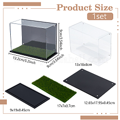 アクリル＆マグネット＆プラスチックディスプレイボックス  ゴルフボールディスプレイボックス  ブラック  13.2x9x9cm&nbsp;ODIS-WH0061-81