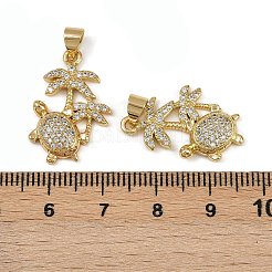 Brass Micro Pave Cubic Zirconia Pendants&nbsp;KK-I358-064G-05