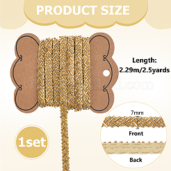 2.5 Yards Handmade Glass Beaded Trimming for Garment Decoration&nbsp;OCOR-FG0003-25A