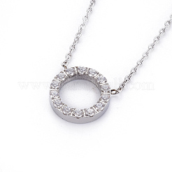 304 Stainless Steel Pendant Necklaces&nbsp;X-NJEW-F264-28P