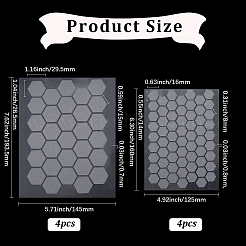 8Pcs 2 Styles PEVA Rubber Anti-Slip Hexagonal Phone Grip Tape Stickers for Phones&nbsp;AJEW-SP0002-64B-01