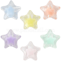 120Pcs 6 Colors Transparent Acrylic Beads&nbsp;TACR-SC0001-49