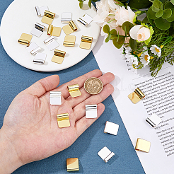 24Pcs 2 Colors Rack Plating Brass Glue-on Flat Pad Bails&nbsp;KK-HS0014-94