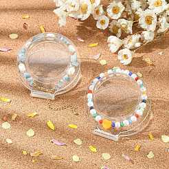 プラスチックブレスレットの表示  ラウンド  透明  7.5x7cm&nbsp;BDIS-75X70