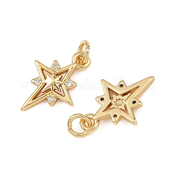 SHEGRACE Brass Clear Cubic Zirconia Charms&nbsp;XGRQ3P021-581G