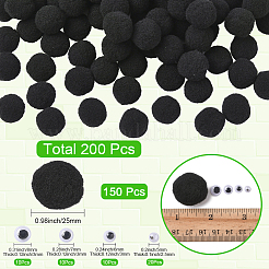 150Pcs Polyester Pom Pom Ball&nbsp;DIY-SC0031-33C