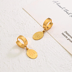 Stainless Steel Oval Hoop Earrings&nbsp;UB2921
