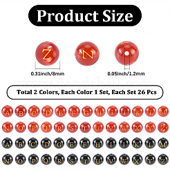52Pcs 2 Colors Natural Carnelian and Black Onyx(Dyed & Heated) Beads&nbsp;G-SC0003-82