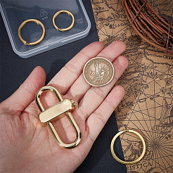 3Pcs 3 Styles Brass Keychain Clasps&nbsp;FIND-CA0005-86