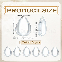 6Pcs Glass Pendants&nbsp;GLAA-LP0001-27