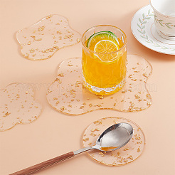 4Pcs 4 Style Transparent Acrylic Cup Mats&nbsp;DJEW-GO0001-02
