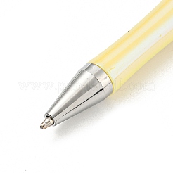 UVメッキプラスチックボールペン  ビーズペン  ジュエリービーズ付きDIYパーソナライズペン用  シャンパンイエロー  150x12mm&nbsp;LS-AJEW-C038-03B