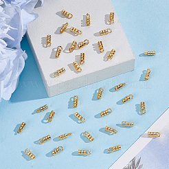 真鍮コードエンド100個  18KGP本金メッキ  7.2x2.5mm&nbsp;KK-ME0004-93
