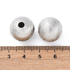 真鍮ビーズ  カドミウムフリー＆ニッケルフリー＆鉛フリー  ラウンド  プラチナメッキ  15.5x16x16mm  穴：3.5mm&nbsp;KK-D360-27P