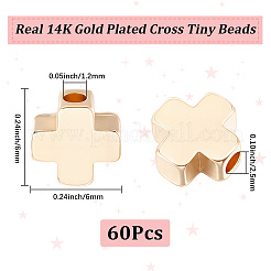 60Pcs Brass Beads&nbsp;KK-BBC0028-63