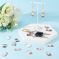 20本10スタイルアロイエナメルペンダント  ライトゴールド  猫  ミックスカラー  25x14~16x2.3~3mm  穴：1.6~1.8mm  2個/スタイル&nbsp;FIND-PH0009-93