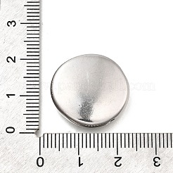 304ステンレススチールビーズ  フラットラウンド  変色防止  ステンレス鋼色  20x5mm  穴：1.2mm&nbsp;STAS-C119-15P