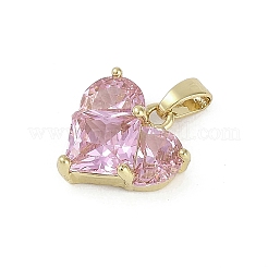 Rarl 18K Gold Plated Brass Micro Pave Cubic Zirconia Charms&nbsp;X-KK-Z078-31G-01