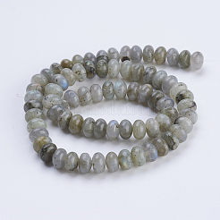 Natural Labradorite Beads Strands&nbsp;G-P354-01-8x5mm