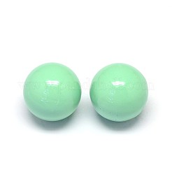 No Hole Spray Painted Brass Round Smooth Chime Ball Beads Fit Cage Pendants&nbsp;KKB-E003-M-12mm