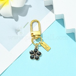 Alloy Enamel Flower Pendant Decorations&nbsp;HJEW-YW00003
