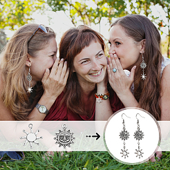 96Pcs 24 Style Tibetan Style Alloy Pendants&nbsp;TIBEP-FG0001-07