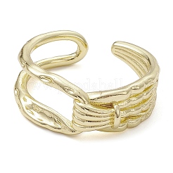 Rack Plating Brass Open Cuff Rings&nbsp;RJEW-K257-24G