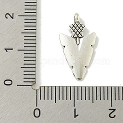 合金のチベット風チャーム  カドミウムフリー＆鉛フリー  矢印の形  アンティークシルバー  19x10x3.5mm  穴：1.6mm&nbsp;FIND-U015-43AS