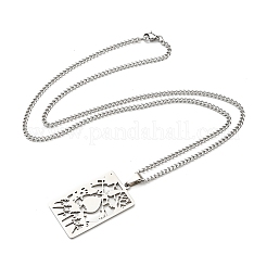Non-Tarnish 304 Stainless Steel Pendant Necklaces&nbsp;LS-NJEW-L118-02P-01