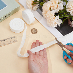 9mのコットンとリネンのリボン  服飾材料  ギフト包装用  ホワイト  3/4インチ（20mm）&nbsp;LS-OCOR-WH0070-308A