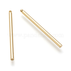 真鍮チャーム  コラム  18KGP本金メッキ  35x2mm  穴：1mm&nbsp;X-KK-T014-57G