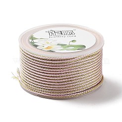 14m ツートンポリエステル編みコード  ラウンド  ピンク  2.5mm  約15.31ヤード（14m）/ロール&nbsp;OCOR-G015-02A-19