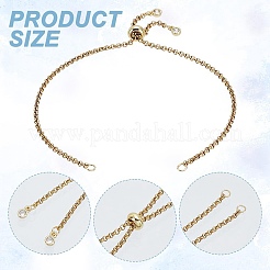 8Pcs 4 Styles 304 Stainless Steel Satellite Chain Bracelet Slider Making&nbsp;AJEW-AR0001-87