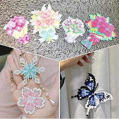 PE DIY メルティビーズ ヒューズビーズ リフィル 2000個  チューブ  レッド  5x5mm  穴：3mm&nbsp;DIY-SP0004-73B