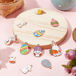 48Pcs 12 Style Alloy Enamel Pendants&nbsp;ENAM-SC0002-84