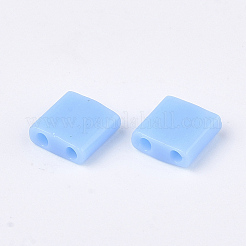 MIYUKIティラビーズ  日本製シードビーズ  2穴  （tl413)不透明なディープスカイブルー  5x5x1.9mm  穴：0.8mm  約1180個/100g&nbsp;SEED-J020-TL413